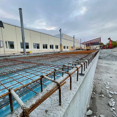 Armeringsjern og betongarbeid