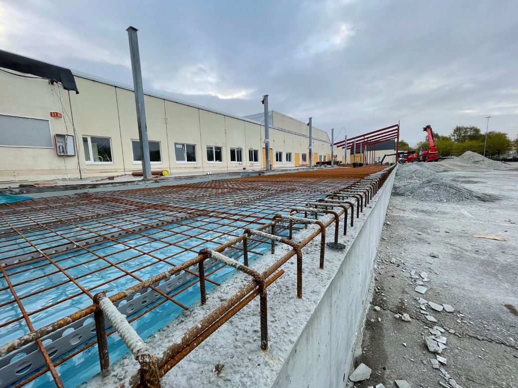 Armeringsjern og betongarbeid